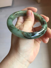Load image into Gallery viewer, 58.5mm Certified 100% natural Type A dark green/sunny green/black/red/brown jadeite bangle PD85-9801