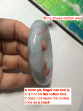 Load image into Gallery viewer, 56.4mm 100% natural Type A icy light green/purple jadeite jade bangle AX52-0307