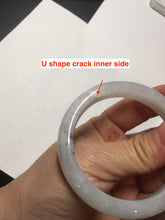 Load image into Gallery viewer, 51.5mm Certificate icy waterly light purple white orange jadeite jade bangle BF135-2651