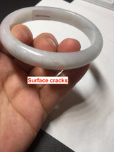 Load image into Gallery viewer, 52mm certified Type A 100% Natural green/purple/white oval Jadeite Jade bangle BM57-0280