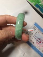 Load image into Gallery viewer, 52.5mm certified 100% natural Type A sunny green jadeite jade bangle BK5-3359
