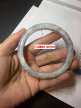 Load image into Gallery viewer, 61.5mm Certified Type A 100% Natural white/light purple/green Jadeite Jade bangle BF108-1925