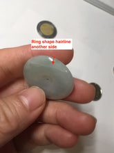 Load image into Gallery viewer, 28.6/5.6mm Type A 100% Natural sunny green light purple red Jadeite Jade Safety Guardian Button donuts Pendant group BP112