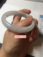 Load image into Gallery viewer, 54.2mm certified 100% natural Type A icy watery light watermelon rind oliy light green/purple/brown( 淡瓜油青) jadeite jade bangle BQ3-8153