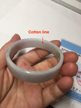 Load image into Gallery viewer, 51mm Certified Type A 100% Natural light purple/white square Jadeite Jade bangle BN93-2719