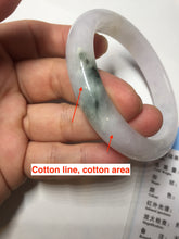 Load image into Gallery viewer, 55.5mm certified 100% natural type A icy watery green/purple jadeite jade bangle BN89-3521