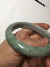 Load image into Gallery viewer, 55.3mm certified 100% natural type A green/yellow/gray jadeite jade bangle AU54-0245
