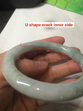 Load image into Gallery viewer, 56.5mm Certified 100% natural Type A light green round cut jadeite jade bangle R91-4067