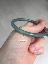 Load image into Gallery viewer, 59.2mm Certified Type A 100% Natural dark green/blue/gray/black slim round cut Guatemala Jadeite bangle GL36-18-3811