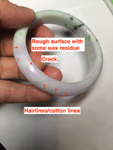 Load image into Gallery viewer, 54.5mm Certified 100% natural Type A green/purple jadeite jade bangle AH88-0772