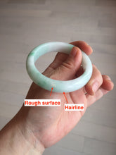 Load image into Gallery viewer, 53mm 100% natural certified sunny green/white(白底青) jadeite jade bangle BK81-5255