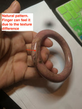 Load image into Gallery viewer, 54.3mm 100% natural plateau earth red/brown chubby round cut rose stone (Rhodonite) bangle XY81