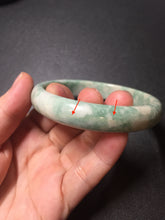 Load image into Gallery viewer, 62mm Certified Type A 100% Natural green beige Jadeite bangle PD144-6272