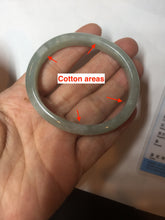 Load image into Gallery viewer, 49mm certified Type A 100% Natural icy watery light green oval Jadeite Jade bangle BQ11-3802