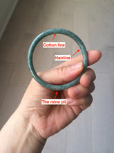 Load image into Gallery viewer, 53.2mm Certified Type A 100% Natural light green/blue slim round cut Guatemala Jadeite bangle BS61-4632