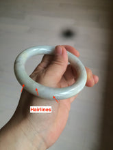 Load image into Gallery viewer, 56.8mm certified 100% natural type A light green/purple/yellow chubby round cut jadeite jade bangle D123-8923