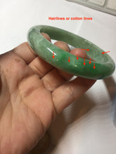 Load image into Gallery viewer, 59mm Certified Type A 100% Natural sunny green gray Jadeite Jade bangle BG236-9898
