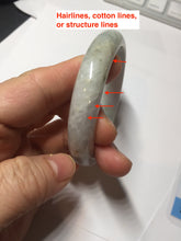 Load image into Gallery viewer, 56.5mm Certified Type A 100% Natural light purple green yellow jadeite Jade bangle BS23-4063