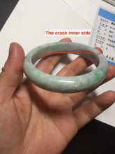 Load image into Gallery viewer, 59mm Certified Type A 100% Natural sunny green purple Jadeite Jade bangle BP40-1180