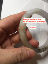 Load image into Gallery viewer, 57.2mm Certified Type A 100% Natural icy watery white purple black brown Jadeite Jade bangle H154-7049