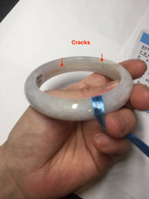 Load image into Gallery viewer, 56mm certified 100% natural type A icy watery white red purple jadeite jade bangle AH98-0544