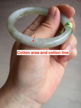 Load image into Gallery viewer, 50.5mm Certified Type A 100% Natural icy green brown oval Jadeite Jade bangle E55-3561