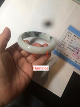 Load image into Gallery viewer, 60mm certified type A 100% Natural sunny green/dark green/white jadeite jade bangle BG25-1719