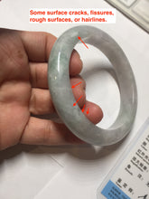 Load image into Gallery viewer, 60.5mm Certified Type A 100% Natural icy watery green/purple chubby Jadeite Jade bangle PB244-9527