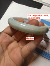 Load image into Gallery viewer, 53.5mm 100% natural certified sunny green brown pink oval jadeite jade bangle BN29-8348