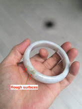 Load image into Gallery viewer, 53.6mm 100% natural Type A light green/purple/yellow/white (FU LU SHOU, 福禄寿) jadeite jade bangle AZ83-1647