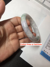 Load image into Gallery viewer, 56.6mm certificated Type A 100% Natural green purple white Jadeite Jade bangle BL66-6241
