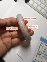 Load image into Gallery viewer, 57.5mm Certified Type A 100% Natural sunny green purple white jadeite Jade bangle BS99-2535