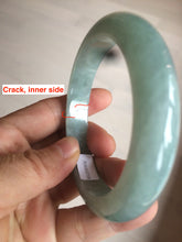 Load image into Gallery viewer, 56.8mm 100% natural Type A icy watery green  jadeite jade bangle AX51-7558