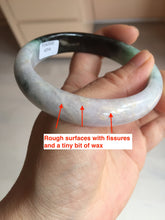 Load image into Gallery viewer, 59mm Certified Type A 100% Natural sunny green dark green purple Jadeite Jade bangle BP99-4054
