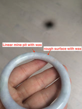 Load image into Gallery viewer, 54mm Certified type A 100% Natural white/light purple round cut Jadeite bangle AC77-0319