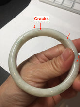 Load image into Gallery viewer, 58mm Certificate light green white orange green jadeite jade bangle BQ68(1013)