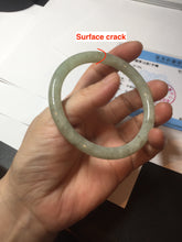 Load image into Gallery viewer, 58.6mm Certified Type A 100% Natural light green/brown round cut Jadeite Jade bangle AR109-4512