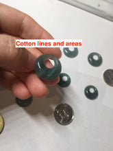 Load image into Gallery viewer, 100% natural Type A dark green blue gray Guatemala jadeite safety Guardian ring pendant PD12