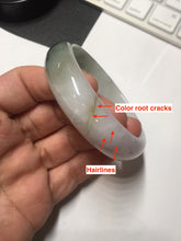 Load image into Gallery viewer, 54.2mm Certified type A 100% Natural dark green brown white purple Jadeite bangle AD120-3001