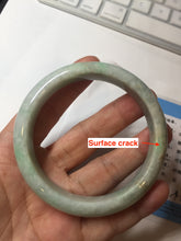 Load image into Gallery viewer, 58mm Certificate 100% natural type A sunny green brown jadeite jade bangle D139-4022