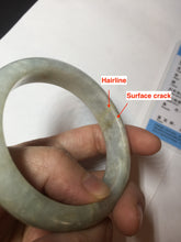 Load image into Gallery viewer, 55.4mm certified Type A 100% Natural green/yellow/purple/red Jadeite Jade bangle BM91-9786
