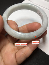 Load image into Gallery viewer, 57.8mm certified 100% certified natural  light green jadeite jade bangle AX139-0797