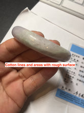 Load image into Gallery viewer, 51.5mm certified 100% natural type A green/white/purple jadeite jade bangle BN39-4045