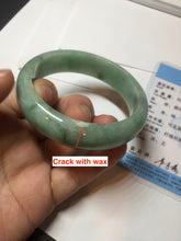 Load image into Gallery viewer, 54.9mm certified natural Type A apple green red jadeite jade bangle BN10-7078