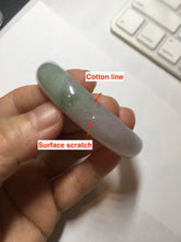Load image into Gallery viewer, 50mm certified 100% natural Type A icy watery light green purple oval jadeite jade bangle PB208-2840
