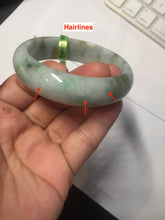 Load image into Gallery viewer, 55.6mm certified 100% natural Type A light green yellow jadeite jade bangle F179-3085