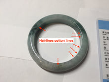Load image into Gallery viewer, 57mm Certified Type A 100% Natural sunny green/gray/black chubby Jadeite bangle PB243-9556