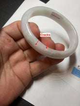 Load image into Gallery viewer, 52mm certified Type A 100% Natural sunny green/white/red oval Jadeite Jade bangle E92-0263