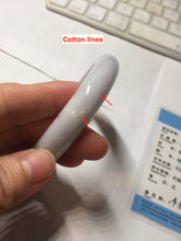 Load image into Gallery viewer, 56.7mm certified 100% natural Type A dark green/purple/white with green floating flowers jadeite jade bangle PB233-2826