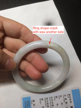 Load image into Gallery viewer, 55mm certified Type A 100% Natural green/white Jadeite Jade bangle BF28-1453